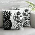 thumbnail image 3 of Leisuo Summer Tropical Fruit Throw Pillow Cases Home Outdoor Decor Super Soft Pillow Cushion Cover Pineapple Wear a Crown and Inspirational Quotes Pillowcases, 3 of 5
