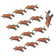 thumbnail image 4 of Xingzhi 10 Pieces Plastic Beach Bench Sun Loungers Model Landscape Layout 1:150, 4 of 9