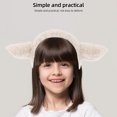 thumbnail image 4 of unbranded Beige Fluffy Lamb Ear Headband Soft Plush Animal Hairband for Performance and Decoration, 4 of 8