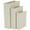 Cream Textured Stripe Faux Book Storage Diamond Rectangle S/3 12", 10", 8"H, variant on DecMode Textured Stripe Faux Book Storage Black Faux Leather Decorative Box, 3 Count
