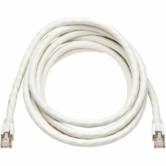 Eaton Tripp Lite Series Cat8 40G Snagless SSTP Ethernet Cable RJ45 M/M PoE White 12 ft. 3.7 m