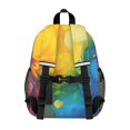 thumbnail image 3 of Pink and Yellow Tie Dye Pattern Backpack for School, Cute School Bag with Adjustable Shoulder Straps and Padded Back, 15"x11.42"x5.5", 3 of 5