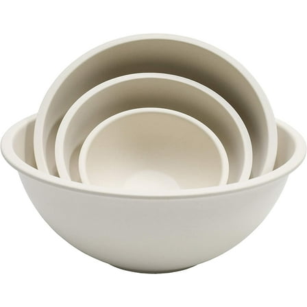 Bamboo Fiber Mixing Bowl Set, 4 Piece, Natural