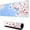 Cherry Blossom, variant on Japanese Cherry Blossom Gaming Mouse Pad 31.5 X 11.8 Inch Japanese Pagoda Sakura White Anime Large Mousepad Non-Slip Rubber Base Stitched Edges Keyboard Mouse Mat Desk Pad for Office Home Game