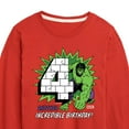 thumbnail image 3 of Marvel Hulk - Incredible Birthday 4 - Toddler And Youth Long Sleeve Graphic T-Shirt, 3 of 5