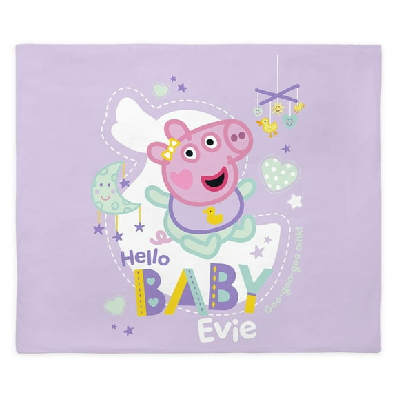 CafePress - Peppa Pig: Hello Baby Evie - King Duvet Cover, Printed Comforter Cover, Unique Bedding,