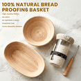thumbnail image 3 of NULAS 52-Piece Sourdough Starter Kit , Oval Banneton Proofing Baskets, Bread Baking Supplies Set including Sourdough Jar, Perfect Baking Gifts for Beginners & Home Bakers, 3 of 7