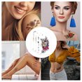 thumbnail image 5 of 12 hojas de tatuajes temporales para mujeres, arte corporal falso, boceto de brazo, pegatinas de tatuaje para niñas y adultos, belleza, 5 of 5