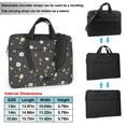 thumbnail image 6 of YFYANG 14 inch Universal Laptop Bag Oxford Cloth Laptop Sleeve, Multi-functional Brown Abstract Flower Doodle Notebook Computer Messenger Bag Handbag, 6 of 8