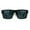 Matte Black, variant on Kush Gangster Rectangular Squared All Black Horn Rim Sunglasses Shiny Black
