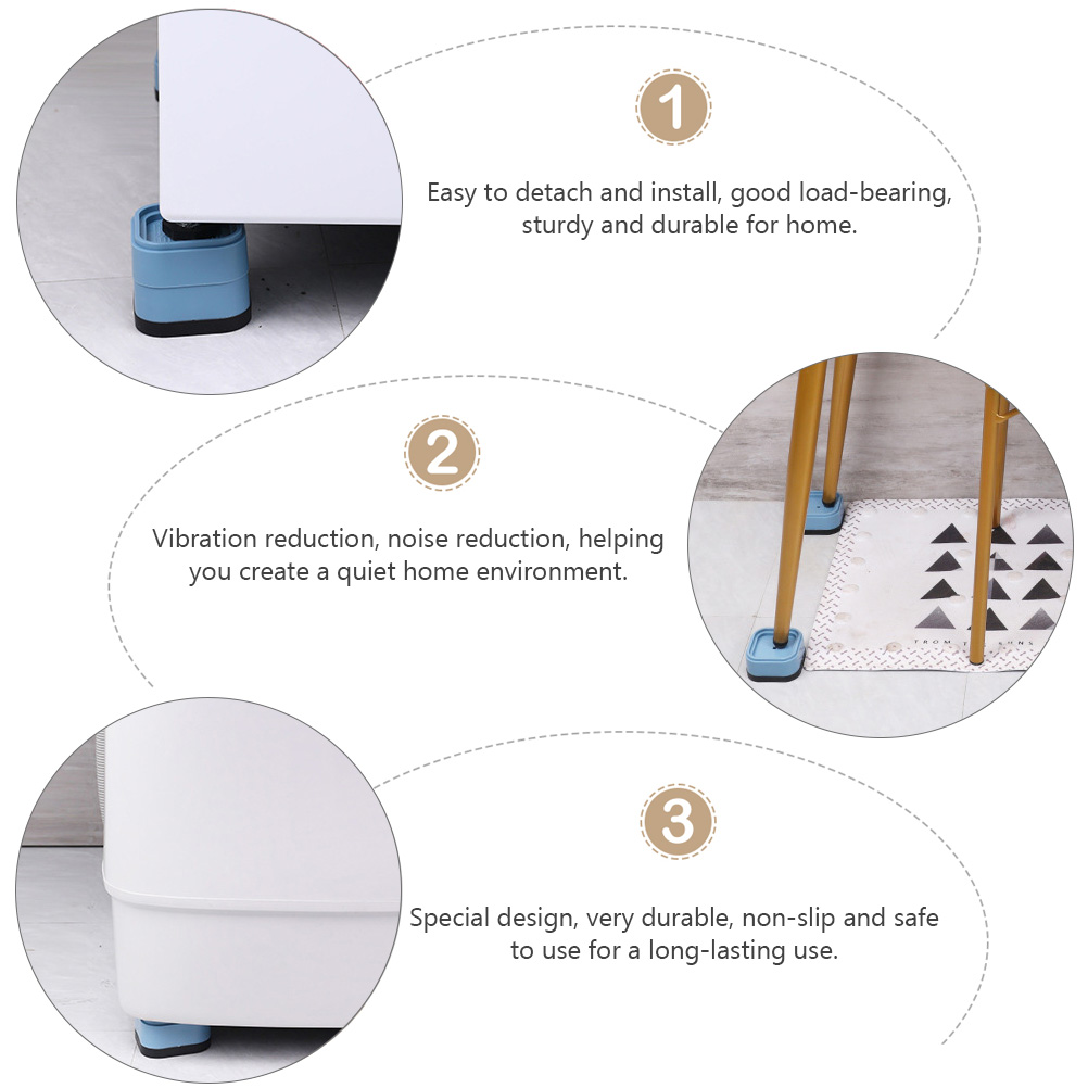 ifundom Non- Chair Foot Pads for Home Use, Dampening and Heightening Furniture Pads, Set of 4