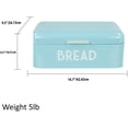 thumbnail image 4 of Home Basics Boîte à Pain Turquoise, 4 of 6