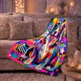 thumbnail image 6 of Joyful Australian Shepherd Graffiti Dog Portrait, Dramatic Pet Portrait Pattern, Warm Flannel Blanket for Living Room and Bedroom, Dog Lovers Just Because Gift, Pet Lover Home Decor, 6 of 9