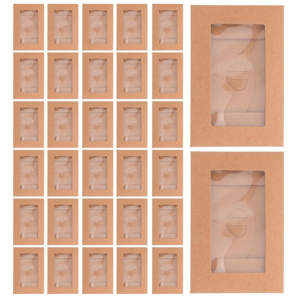 HAMPPLIES 50Ud Sobres De Papel Con Ventana Y Corazón Ideales Para Cartas Y Ceremonias