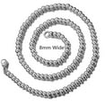 thumbnail image 4 of Women Men's 316L Stainless Steel Ball Beads Chain Necklace Jewelry 6/8/10mm, 4 of 9