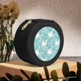thumbnail image 6 of Yiaed Swan And Flowers4 Print Travel Jewelry Case Bridesmaid Gift Boxes Jewelry Travel Organizer Small Round Jewelry Box Mini Storage-Black, 6 of 7