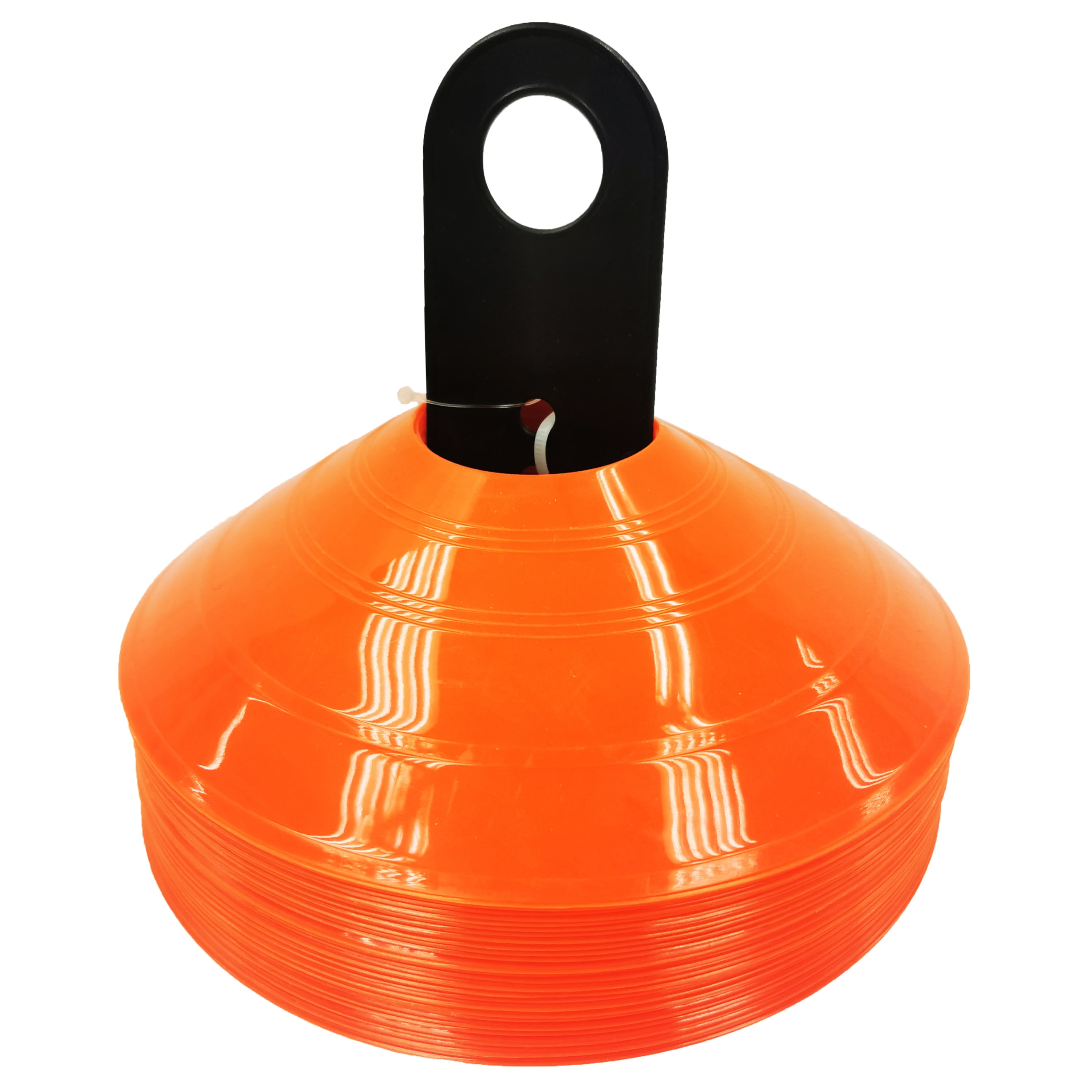 Athletic Works Orange Low-Profile Track and Field Training Cones, 50 Pack, Plastic