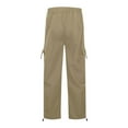 thumbnail image 5 of UJNDER Women's Summer Cargo Parachute Pants Loose Fit Street Style with Pockets Khaki S, 5 of 8