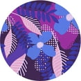 thumbnail image 1 of Ahgly Company Machine Washable Indoor Round Transitional Bright Purple Area Rugs, 6' Round, 1 of 7