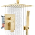 thumbnail image 3 of Ceiling Mount Shower System Bathroom Shower Faucet Set Rain Showerhead with Handheld Spray Pressure Shower Trim Kit with Valve Showerhead Matte, 3 of 3