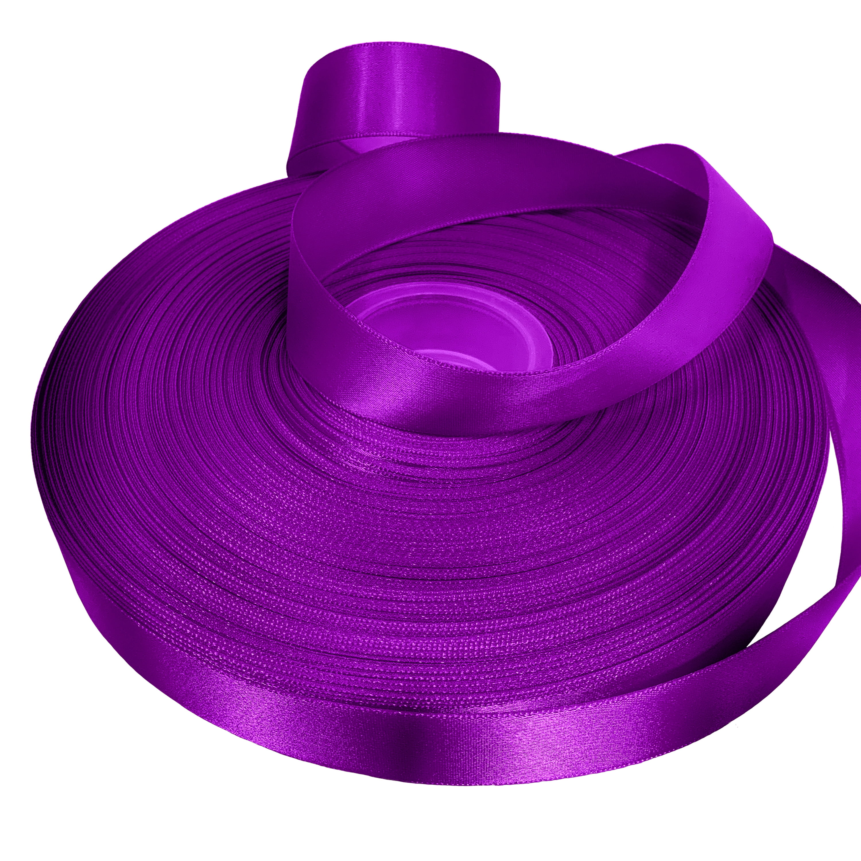 Purple - Satin Awareness Ribbons - Priced 100 Per Bag