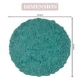 thumbnail image 4 of Home Weavers Modesto Collection 100% Cotton Tufted Round Round Bath Rugs, Extra Soft and Absorbent Round Bath Rugs, Non-Slip Round Bath Mats, Machine Washable 30" Round, Turquoise, 4 of 5