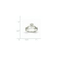 thumbnail image 3 of 14K White Gold Ring Band Themed Ladies Claddagh, 3 of 5