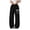 Black, variant on Girls Bow Sweatpants Baggy Wide Leg Sweat Pants with Pockets Elastic Waist Mid Rise Teen Casual Cute Kids (Grey, 11-12 Years)