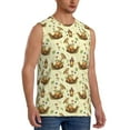 thumbnail image 2 of Xecao Snail With Mushrooms Print Men's Tank Top: Sleek Sleeveless Tee for Casual Sports and Beach Occasions-3X-Large, 2 of 7