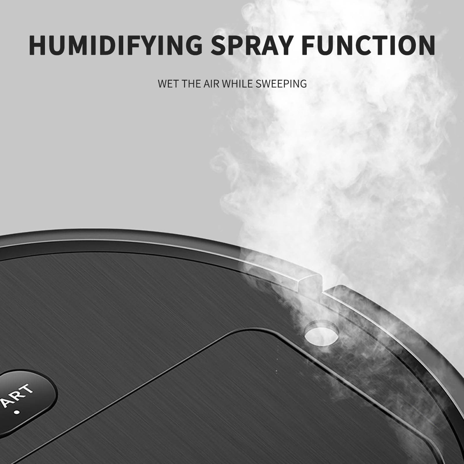 Qocolhg Robot Vacuum Cleaner with Humidifier Spray, Robot Vacuum with Humidifier Spray, Household Robotic Vacuum, 2 in 1 Spray Humidifier Vacuum, Suitable for Pet Hair, Hard Floors, Carpets