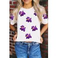 thumbnail image 7 of Women's White Sequin Balloon Puppy Graphic Tee for Mardi Gras - [ZhiHiMeRi] | (US 20-22)2XL, 7 of 7
