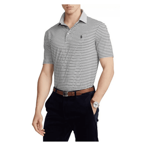 Polo Ralph Lauren Men's Classic-Fit Performance Polo Shirt, Grey, XXL