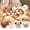 White, variant on FEOLGEHLY Bear Plush Pet Hood Cute Knit Headband for Small Medium Dogs Cats Warm Winter Costume Decorative Cap Accessory for Kids Toddlers Soft Cotton Linen (White)