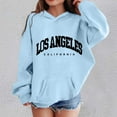 thumbnail image 4 of Los Angeles Hoodies for Boys Girls Kids Long Sleeve Cute Graphic Hooded Sweatshirt with Pockets Pullover Tops, 4 of 5
