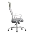 thumbnail image 3 of Silla de Oficina Ergonómica Offiho Reclinable con Altura Ajustable y soporte lumbar Blanca, 3 of 5