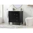 thumbnail image 2 of Pemberly Row 32" Aluminum MDF Single Bathroom Vanity in Black, 2 of 8