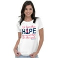 thumbnail image 3 of Breast Cancer Hope is an Anchor Quote Womens Slim Fit Graphic Tee Brisco Brands S, 3 of 5