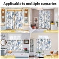 thumbnail image 6 of Blue Floral Birds Kitchen Curtains 84 Inch Length, Farmhouse Flowers Pastoral Grommet Top Bedroom Living Room Curtains, Light Filtering Cafe Curtain Drapes 2 Panels Set 84''x84'', 6 of 9