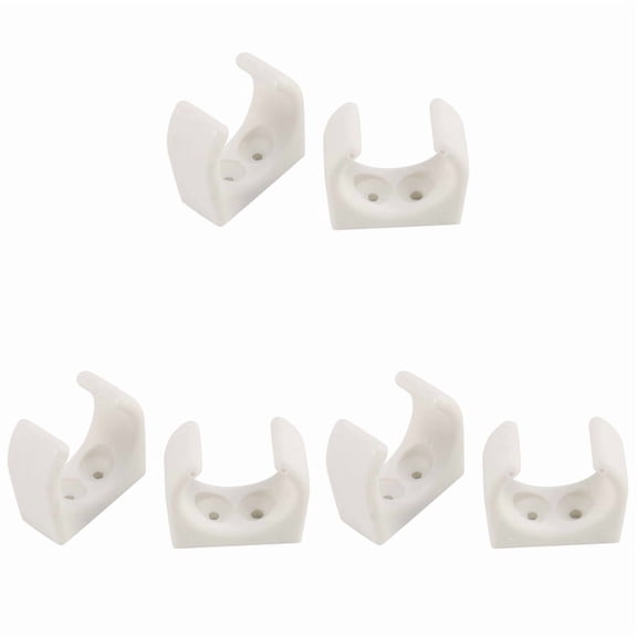 6 Pcs Nylon Ladder Clip Boat Hook Clip for Size 1-1/4Inch Diameter Per Set UV Marine Accessories Yacht Boat,White