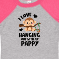 thumbnail image 4 of Inktastic Monkey I Love Hanging out with My Pappy Boys or Girls Baby Bodysuit, 4 of 5