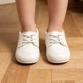 thumbnail image 6 of Baby Casual Sneakers for Early Walkers Lightweight Brit Style Flat Soled Infant Shoes for Spring and Autumn White2 4, 6 of 7