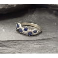 thumbnail image 3 of Sapphire Band, Natural Sapphire, September Birthstone, Asymmetric Ring, 3 of 4