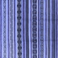 thumbnail image 1 of Ahgly Company Machine Washable Indoor Square Solid Blue Modern Area Rugs, 8' Square, 1 of 4