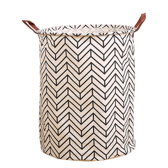 Fabric Cotton and Linen Storage Bag Foldable Laundry Basket Toy Storage Bag