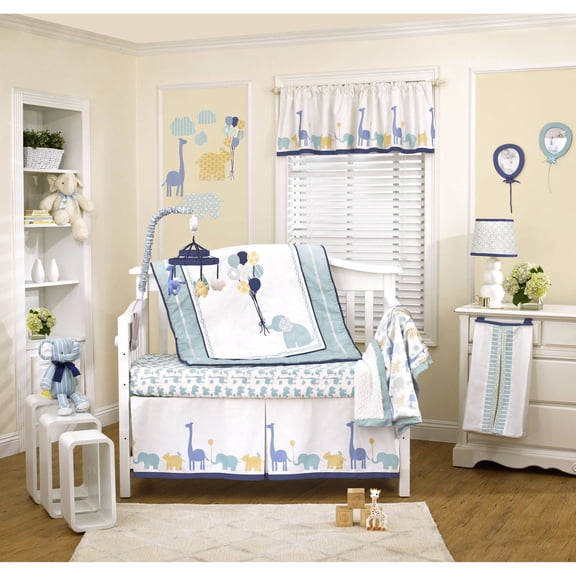Petit Tresor Happy Animals 4-Piece Crib Bedding Set