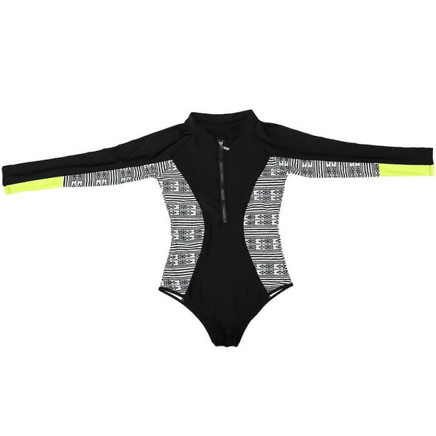 One Piece Swimsuit For Women Long Sleeve Black Beach Wear 1Set Comfortable Design