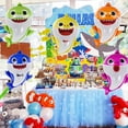 thumbnail image 2 of Baby Cute Shark Balloons, 5pcs Little Shark Family - 25inch Balloons. Little Shark Themed Party Supplies and Decoration. Perfect for Shark Boy and Baby Girl Party Decoration!, 2 of 2
