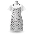 thumbnail image 3 of Geometric Apron, Hand-Drawn Sketch Style Multiple Overlapping Spirals Retro Illustration, Unisex Kitchen Bib with Adjustable Neck for Cooking Gardening, Adult Size, Black White and Grey, by Ambesonne, 3 of 4