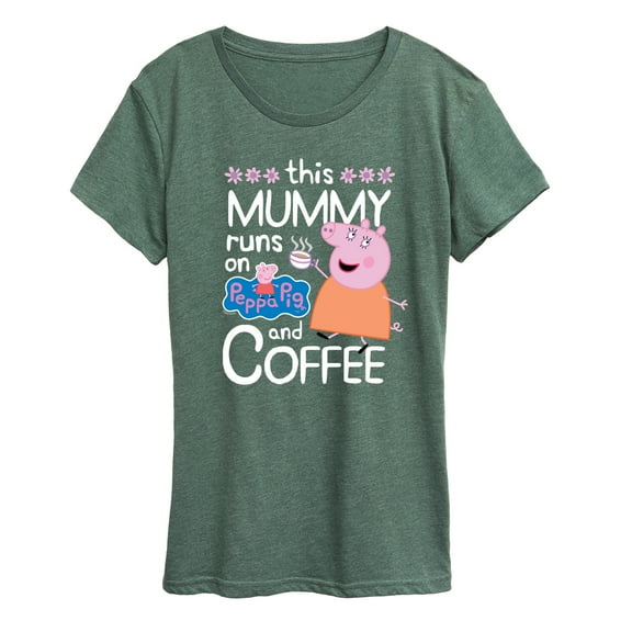 Runs On Coffee Mummy - Women's Short Sleeve Graphic T-shirt