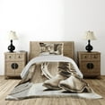 thumbnail image 3 of Ambesonne Black White Quilted Coverlet 2 Pcs, Wild Vintage Rodeo, Twin Size, Sepia and Beige, 3 of 5